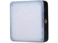 Rollei Lumen Square, handliches LED-Dauerlicht für das Smartphone mit Akku, Diffusor