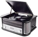 Denver MRD-51 DAB+, FM/AM Radio mit CD-, Kasetten- und Plattenspieler, Holzoptik,