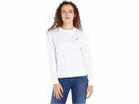 Tommy Jeans Damen Sweatshirt TJW Regular ohne Kapuze, Weiß (White), M
