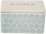 Bloomingville Butterdose Patrizia, Blau, Steingut, Gr&ouml;&szlig;e L12,5xH7xW9 cm,...