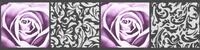 A.S. Cr&eacute;ation Bord&uuml;re - Papierbord&uuml;re mit wundervollen Blumen in Schwarz und Lila
