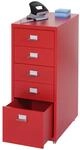 Mendler Rollcontainer Boston T851 69x28x41cm - rot