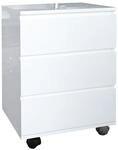 riess-Ambiente Moderner Rollcontainer Big Deal 45cm wei&szlig; Hochglanz 3 Schubladen