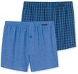 Schiesser Herren 2 Pack Boxershorts Baumwolle Web - Webboxer