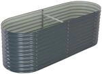 vidaXL Hochbeet Stahl Grau 240x80x81 cm Gem&uuml;sebeet Pflanzbeet Fr&uuml;hbeet Garten