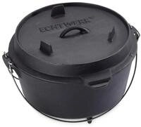 Echtwerk EW-GE-1225 Dutch Oven BBQ Kochtopf ca. 8 L, Bereits eingebrannt -