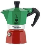 Bialetti Espressokocher Gr&uuml;n Rot Wei&szlig; 1/2 Tasse halbe Tasse