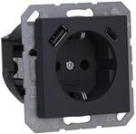 Jung A1520-15CAANM SCHUKO-Steckdose mit USB Typ AC (max. 3A) mit erh&ouml;htem