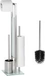 WENKO Stand WC-Garnitur Mod. Rivalta 3in1 aus Edelstahl und Glas mit