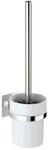 WENKO Turbo-Loc WC-Garnitur Quadro, Wandhalter ohne Bohren, WC-B&uuml;rste mit