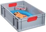 Allit 456710 EuroBox "422" 400 x 300 x 220 mm geschlossene Griffe in grau/rot