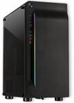 Inter-Tech A-3411 Creek RGB Schwarz Tempered Glass Seitenfenster
