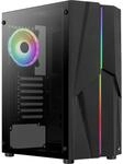 Aerocool Mecha ARGB Mid Tower PC Gaming Case with Tempered Glass Window, 12 cm ARGB