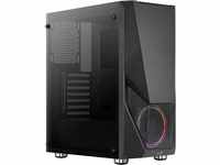 AeroCool Zauron Saturn Mid Tower PC Gaming Case with Tempered Glass Window, 12...