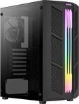 Aerocool PRIME, ATX PC-Geh&auml;use, ARGB Dreifach-Front, Geh&auml;rtetes Glas,L&uuml;fter 12cm