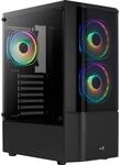 GEH AeroCool Midi Quantum v3 Black MicroATX/ATX/MiniITX, Quantum-G-BK-v3
