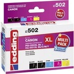 edding Druckerpatrone EDD-502 - Multipack 5 - Schwarz, Foto-Schwarz, Cyan, Magenta,