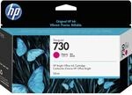 HP 730 Magenta, Original Druckerpatrone | Tinte f&uuml;r DesignJet, 130 ml (P2V63A)