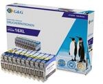 G&G 15059 Tinte ersetzt Epson 16XL, T1631, T1632, T1633, T1634, T1636 Kompatibel