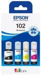 Epson EcoTank 102 Original Tintenflaschen | 4x Farb-Multipack - Schwarz, Cyan,