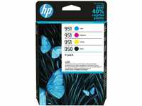 HP 950/951 Packung mit 4 Original-Tintenpatronen in Schwarz, Cyan, Magenta und...
