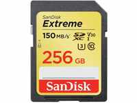 SanDisk Extreme SDXC UHS-I Speicherkarte 256 GB (V30, 150 MB/s Übertragung,