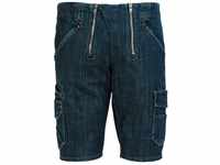 FHB Jeans-Bermuda, Volkmar, Größe 56, schwarz / blau, 22635-22-56
