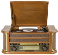 Reflexion HIF2002 Retro HiFi-Anlage mit Plattenspieler 33/45/78, Bluetooth 5.0 &