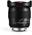 TTArtisan 11 mm F2.8 Kameralinse, Fisheye, kompatibel mit EOS R Mount Kameras wie R