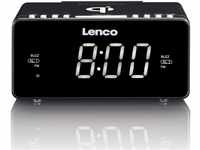 Lenco Radiowecker CR-550 mit 2 Weckzeiten 12 Zoll LED Display dimmbar Sleep-Timer