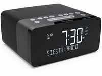 Pure Siesta Charge Radiowecker mit Wireless Charging Ladepad (Digitalradio mit