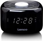 Lenco CR-12 Uhrenradio - Wecker mit Nachtlicht-Funktion - Easy Snooze - Sleep-Timer -