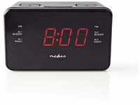 NEDIS Digital-Wecker-Radio - LED-Anzeige - 1x 3,5 mm Audio-Eingang - Zeitprojektion -
