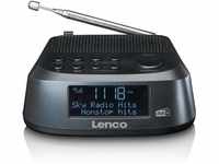 Lenco Radiowecker CR-605 - Digitales Uhrenradio mit DAB+ und PLL FM Radio - 2,6