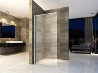 ALONI Walk In Dusche begehbare Duschwand aus ESG Echtglas, Glaswand mit
