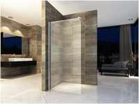 120x200cm Walk In Dusche Begehbare Duschwand Glas Duschabtrennung Duschtrennwand