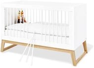Kinderbett Babybett Bridge von Pinolino, umbaubar und mitwachsend, langlebig, wei&szlig;