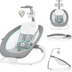 LIONELO Pascal Baby Wippe, sanfte Vibrationen, 5 Melodien, Spielzeugkarussell mit