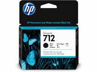 HP 712 Schwarz 80 ml Original Druckerpatrone (3ED71A) mit hoher Kapazität, HP...