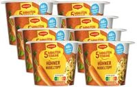 Maggi 5 Minuten Terrine H&uuml;hner Nudeltopf, leckeres Fertiggericht, Instant-Nudeln,