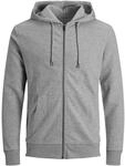 JACK & JONES Male Kapuzenjacke Einfarbig Kapuzenjacke | Zip Hoodie