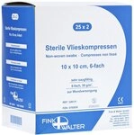 VLIESKOMPRESSEN 10x10 cm steril 6fach 25x2 St&uuml;ck