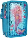 Depesche 10979 TOPModel Fantasy - Gef&uuml;llte 3-fach Federtasche im Mermaid Design,