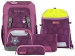 Step by Step GIANT Schulranzen-Set &bdquo;Glamour Star Astra, 5-teilig, beere,