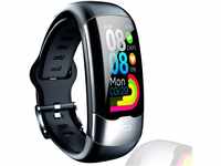 XORO SMW 10 - Fitness-Uhr mit Bluetooth, EKG, Herzfrequenz und Blutdruckmessung,