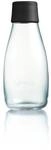 Retap ApS 0.3 Litre Small Borosilicate Glass Water Bottle, Black