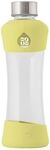 EQUA Active Lemon Trinkflasche 0,5L - Glasflasche 550 ml mit Silikonh&uuml;lle -