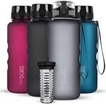 720&deg;DGREE Trinkflasche 1,5l uberBottle softTouch +Fr&uuml;chtebeh&auml;lter - BPA-Frei -