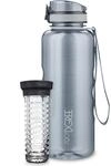 720&deg;DGREE Trinkflasche 1,5l uberBottle crystalClear +Fr&uuml;chtebeh&auml;lter - BPA-Frei,