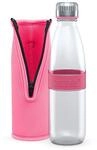 boddels Glastrinkflasche DREE 650ml Neoprenh&uuml;lle, Borosilikat-Glas, Wasserflasche